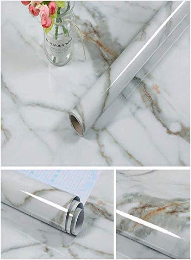 JENY Vinyl Granite Marble Wallpaper Self Adhesive PVC Peel & Stick Contact Paper Waterproof Film Removable Foil Stickers Countertop Decorative for Kitchen Table Furniture Drawer DIY Craft 2M (B) - Image 1